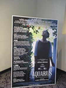 Aquarius poster at the Angelika Film Center